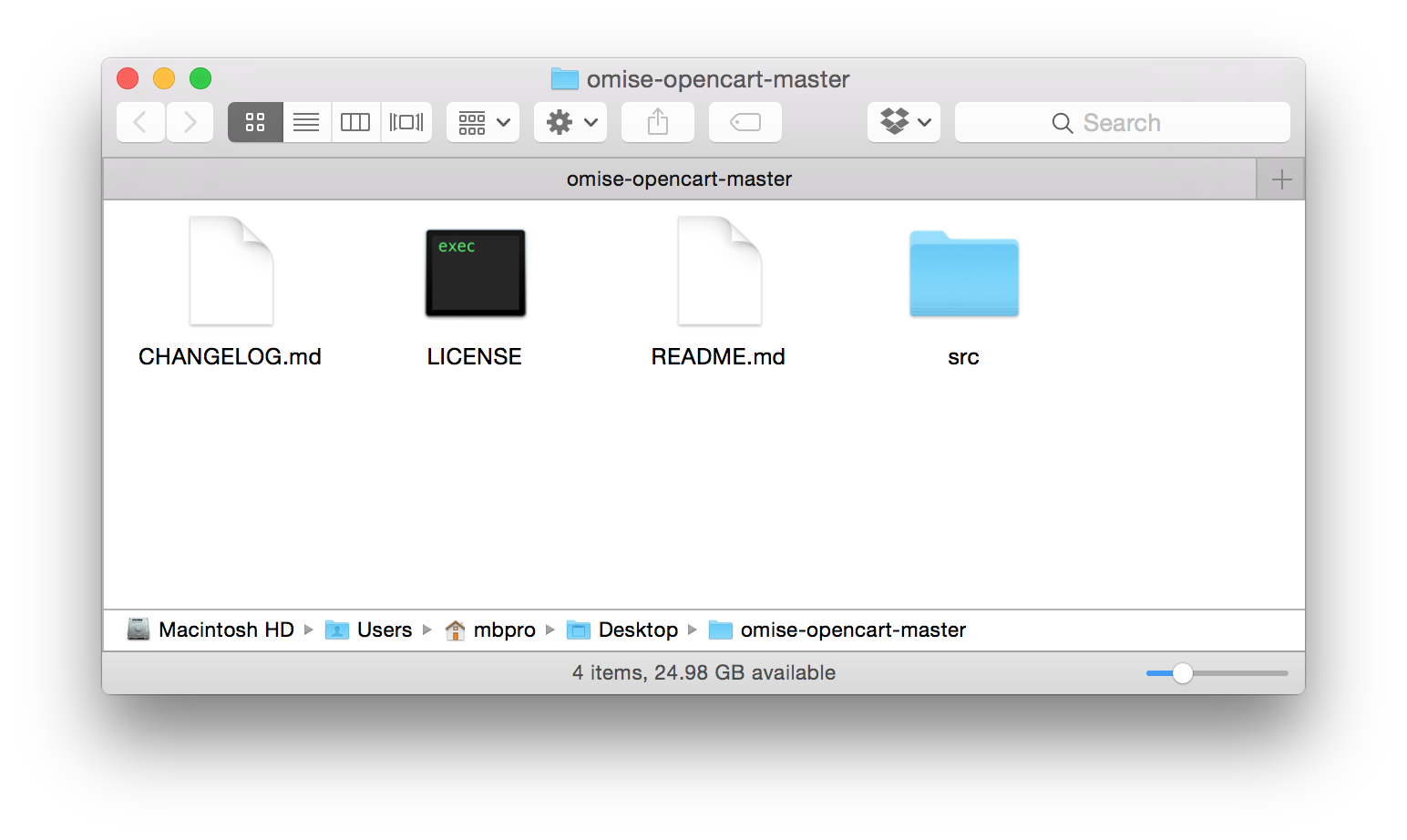 omise-opencart Folder Structure