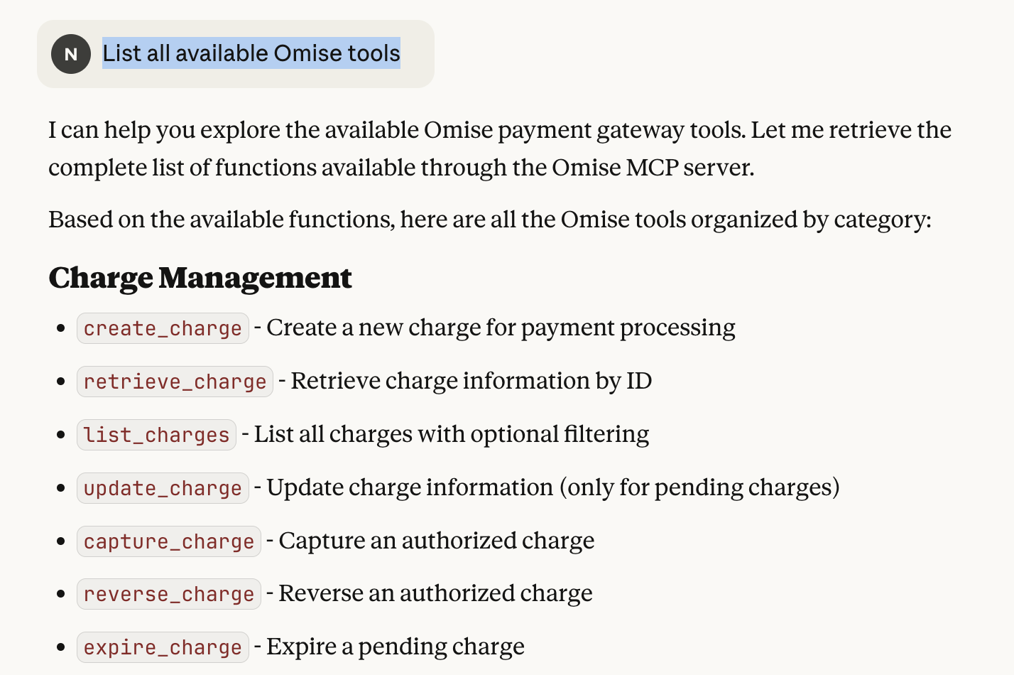 List Available Tools
